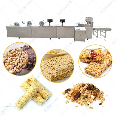 Snack di frutta e noci Barretta di cereali che fa la linea di produzione di barrette di cereali con proteine ​​del cioccolato